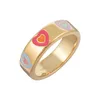 cai Ring 925 Sterling Silber vergoldet Email Herzen 925/- Produktbild-Vorschau 2