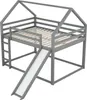 OKWISH Lit Superposé 140x200 cm, Lit Cabane avec Toboggan Voir les images du produit 7