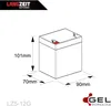 Langzeit Akku 12V 5Ah Blei Gel Akku Batterie Bleiakku ers. Produktbild-Vorschau 3