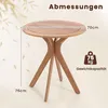 Wetterfester Gartentisch aus Akazienholz Runder Holztisch Produktbild-Vorschau 2