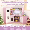 COSTWAY Kinderküche Holz, Spielküche Eck mit Licht und Produktbild-Vorschau 9