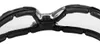 Close-up view of the bridge and lenses of a pair of safety glasses. Produktbild-Vorschau