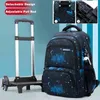 Schulranzen Trolley abnehmbar mit Rollen für Jungen Blau Produktbild-Vorschau 5
