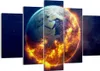 Bild auf Leinwand - Leinwandbild - Universum Erde Feuer Produktbild-Vorschau 1