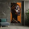 ARTHUB® Leinwandbild 40x80 cm, African Woman On Orange | Produktbild-Vorschau 6