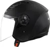 A black LS2 motorcycle helmet with a clear visor, shown from the side. Anteprima dell’immagine prodotto