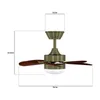 ZMH Stropní ventilátor E27 Časovač 1H/2H/4H se světlem a Náhled obrázku produktu 7