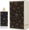 A perfume bottle and its box are displayed side-by-side against a white background. The packaging features a dark brown background with a pattern of gold starfish. Podgląd zdjęcia produktu