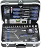 An open tool case filled with various tools. Produktbild-Vorschau