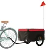 vidaXL Remorque vélo noir et rouge 45 kg Fer Voir les images du produit 3