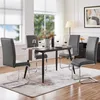 A dining room setting with a table and chairs, set for a meal. Produktbild-Vorschau