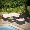 CASARIA® Gartenmöbel Lounge Set Wetterfest 5 Personen Produktbild-Vorschau 4