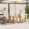 vidaXL Gartenstühle 2 Stk. Klappbar Massivholz Akazie und Produktbild-Vorschau 2