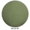 Kissenbezug rund 80 cm grün hell Leinenoptik Kissenhülle Produktbild-Vorschau 2