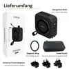 A product collage showing the CHEROY ChargePack Multi power bank, its packaging, and accessories like a magnetic ring, travel pouch, and universal adapters. Produktbild-Vorschau