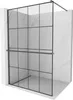 Mexen Kioto+ Walk-in Duschwand 140x200cm, Schwarz, Gun Gray Produktbild-Vorschau 1