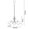 LED Hängeleuchte, 3 Flammig, Glas, Altmessing, H 120cm Produktbild-Vorschau 9