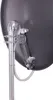 Close-up view of the mounting bracket and rear of a satellite dish. Produktbild-Vorschau