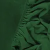 A close-up view of a green fabric with a ruffled edge, likely a fitted sheet. Náhled obrázku produktu