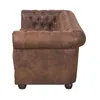 Edles Chesterfield Sofa 3 Sitzer in Mikrofaser Vintage Produktbild-Vorschau 5