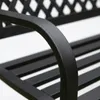 Panchina da giardino, metallo, panchina da parco, nera, Anteprima dell’immagine prodotto 25