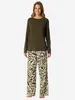 Schiesser Damen Schlafanzug lang Gr. 38  oliv Produktbild-Vorschau 16