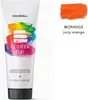 A tube of Goldwell Elumen Play hair color in the shade Juicy Orange, with a swatch of the color shown next to it. Produktbild-Vorschau