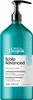 A teal bottle of L'Oréal Professionnel Scalp Advanced Anti-Dandruff Shampoo with a black pump dispenser, set against a white background. Produktbild-Vorschau