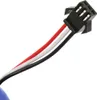 A close-up of a black connector with three wires (red, white, and black) attached. Podgląd zdjęcia produktu