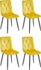 Sedia da pranzo CasaDolce MELKO, set di 4, giallo, 43x54x91 Anteprima dell’immagine prodotto 1