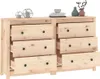 vidaXL Příborník 140x35x80 cm z masivního borovicového Náhled obrázku produktu 4