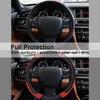 Lenkradabdeckung Set aus Echtem Leder Schwarz-Rot Produktbild-Vorschau 6