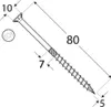 200x vruty do dřeva vruty do dřevotřísky 5x80mm vruty Torx Náhled obrázku produktu 1