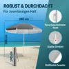 KINGSLEEVE® Ombrellone Spiaggia 180cm UV50+ Inclinabile Anteprima dell’immagine prodotto 3