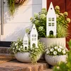 UNUS Gartendeko Gartenstecker Häuser aus Metall im 3er Set Produktbild-Vorschau 2