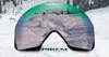 Ski goggles reflecting a snowy mountain landscape. Produktbild-Vorschau