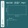 VOUNOT® Plandeka 4x8 m, 240 g/m², wodoodporna plandeka Podgląd zdjęcia produktu 3