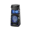 A black Sony MHC-V43D entertainment system with blue lights. Produktbild-Vorschau