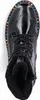 Top-down view of a black patent leather boot with colorful polka dots around the sole. Anteprima dell’immagine prodotto