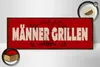 Holzschild Hinweis 27x10cm Männer Grillen Produktbild-Vorschau 3