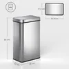 60 L Sensor-Mülleimer, automatischer Deckel, Edelstahl, Produktbild-Vorschau 2