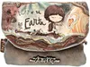 A close-up of a decorative clutch bag with a whimsical illustration and embroidered details. Anteprima dell’immagine prodotto