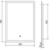 Mexen Navia lustro łazienkowe podświetlane 50 x 70 cm, LED Podgląd zdjęcia produktu 6