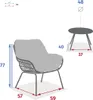 Duo-gartenmöbel "paopao" graphit aus epoxybehandeltem stahl Produktbild-Vorschau 8