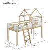 Hochbett, 90x200 cm, Kinderbett mit Lattenrost, Produktbild-Vorschau 7