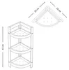 Eckregal aus Bambus für das Badezimmer, 23 x 23 x 61 cm Produktbild-Vorschau 13