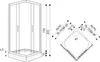 Cabina doccia 80X80X205 Cm/ 6Mm Con piatto doccia , Vetro Anteprima dell’immagine prodotto 3