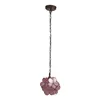 Clayre & Eef Hängeleuchte Tiffany 21x21x17/90 cm Rosa Gelb Produktbild-Vorschau 1