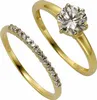 Celesta Gold Ring-Set 375/- Gold gelb 058 (18,5) Zirkonia Produktbild-Vorschau 1