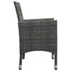 3-tlg. Bistro-Set Poly Rattan und Hartglas Grau Produktbild-Vorschau 6